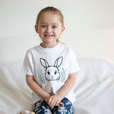 Bunny Print T Shirt-T-shirts-Fred & Noah-Yes Bebe