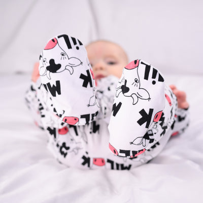 Cows Milk Print Cotton Sleepsuit-Sleepsuit-Fred & Noah-Yes Bebe