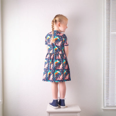 Dancing Dolphin Dress-Dresses-Fred & Noah-1-2 Y-Yes Bebe