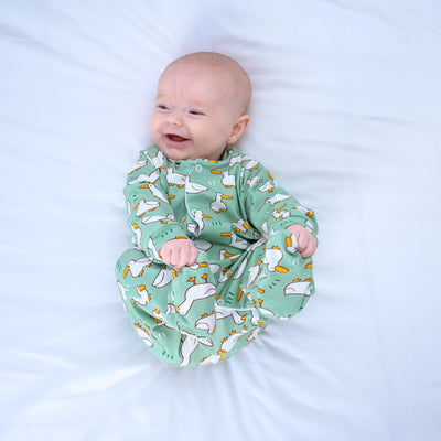 Dancing Ducks Cotton Sleepsuit-Sleepsuit-Fred & Noah-Yes Bebe