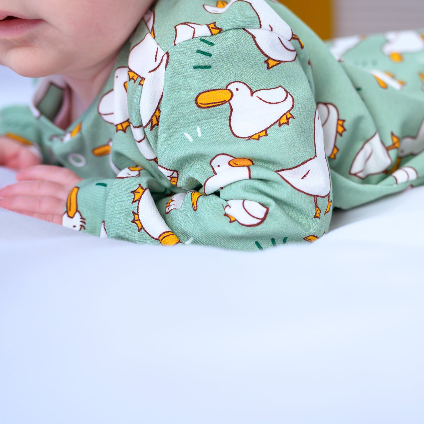 Dancing Ducks Cotton Sleepsuit-Sleepsuit-Fred & Noah-Yes Bebe