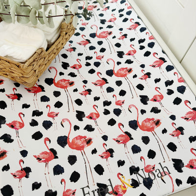 Dotty Flamingo Changing Mat-Changing mat-Fred & Noah-Yes Bebe