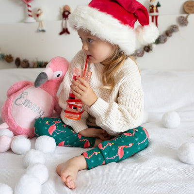 Festive Flamingo Leggings-Leggings-Fred & Noah-Yes Bebe