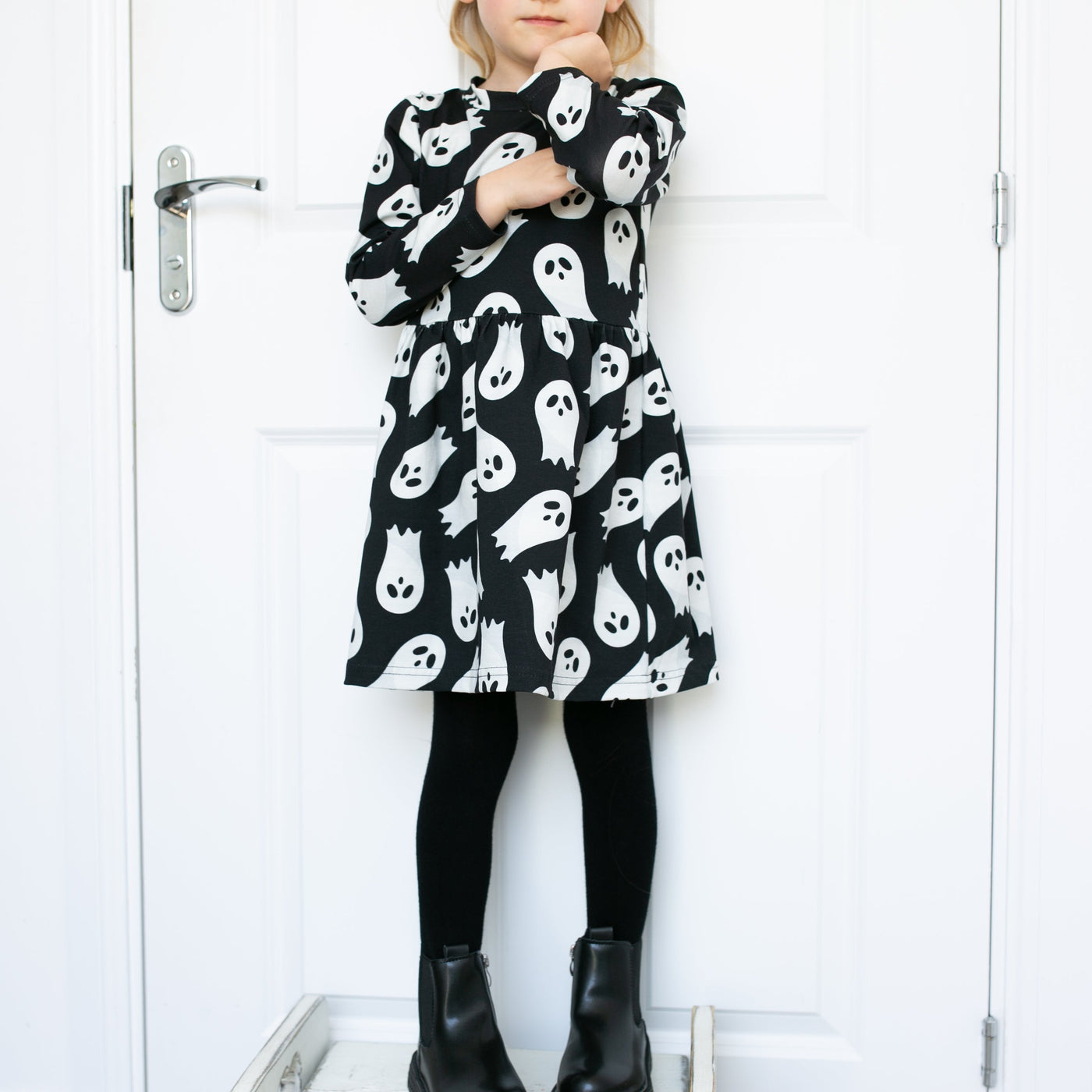 Ghost Print Dress-Dresses-Fred & Noah-Yes Bebe