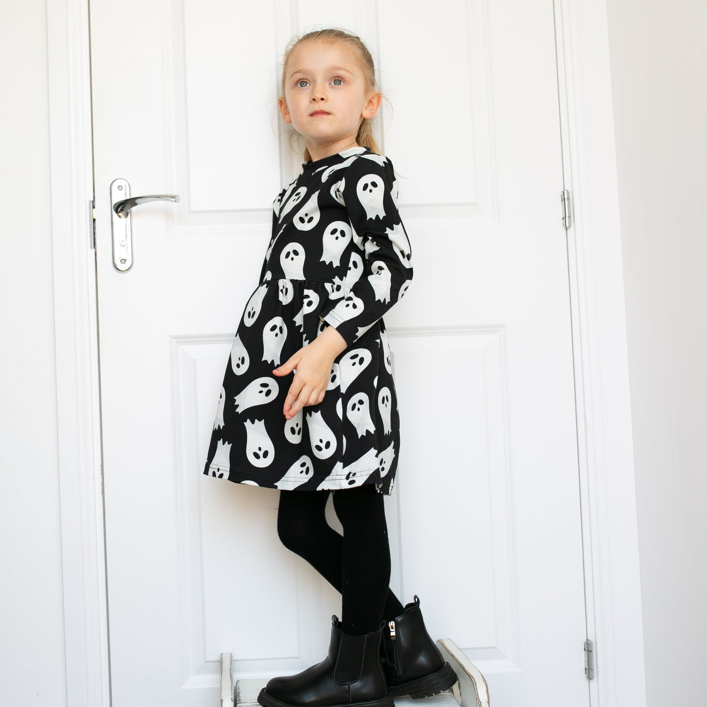 Ghost Print Dress-Dresses-Fred & Noah-Yes Bebe