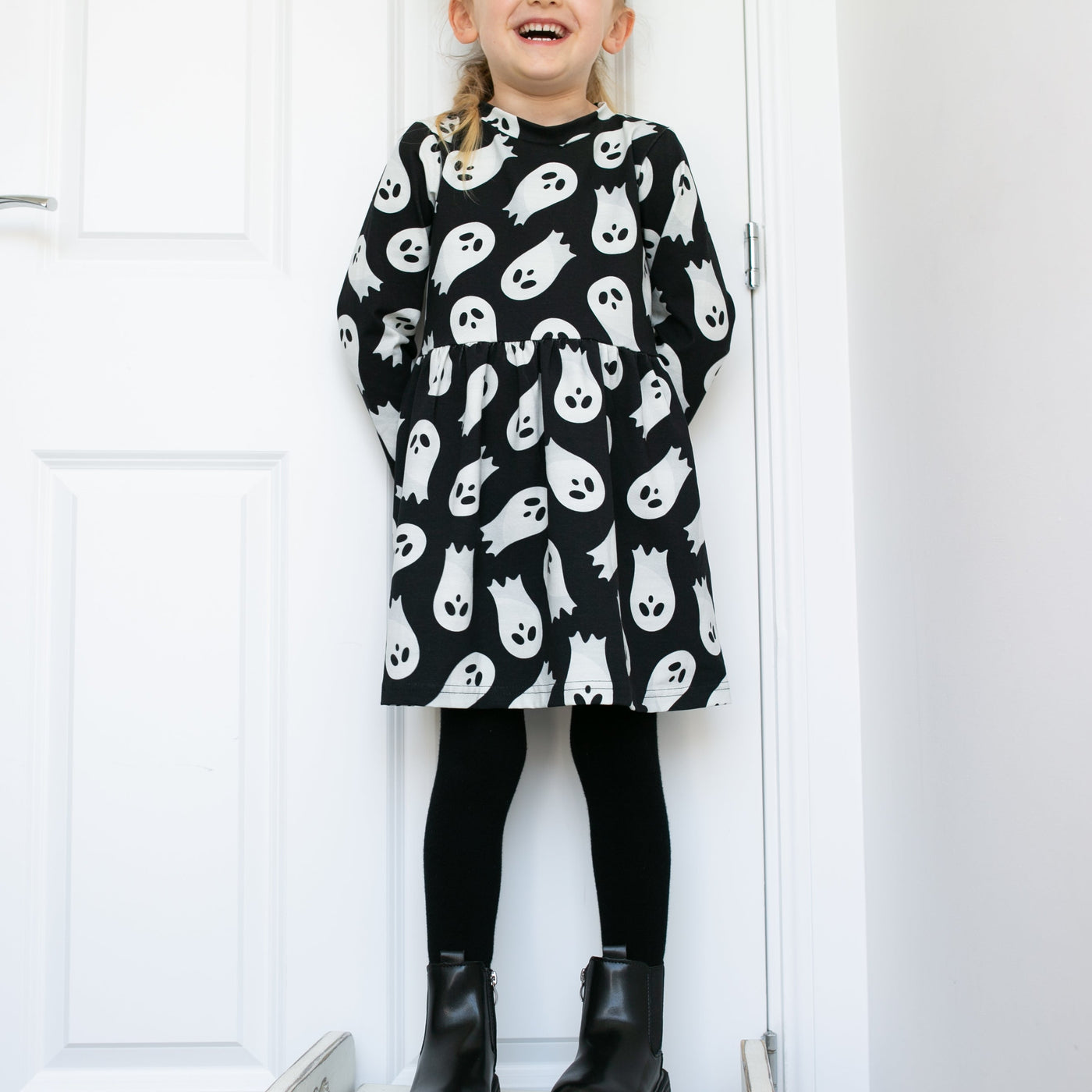 Ghost Print Dress-Dresses-Fred & Noah-Yes Bebe