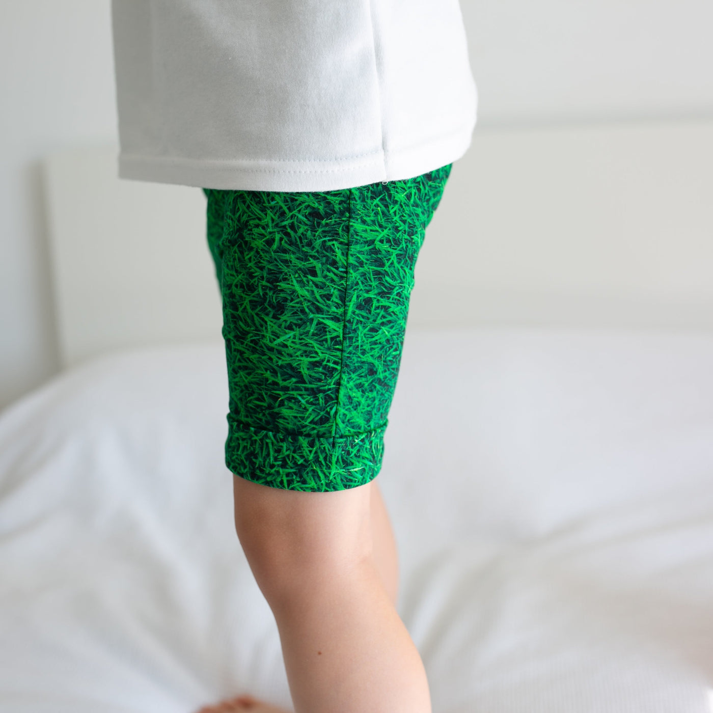 Grass Print Shorts-Shorts-Fred & Noah-Yes Bebe