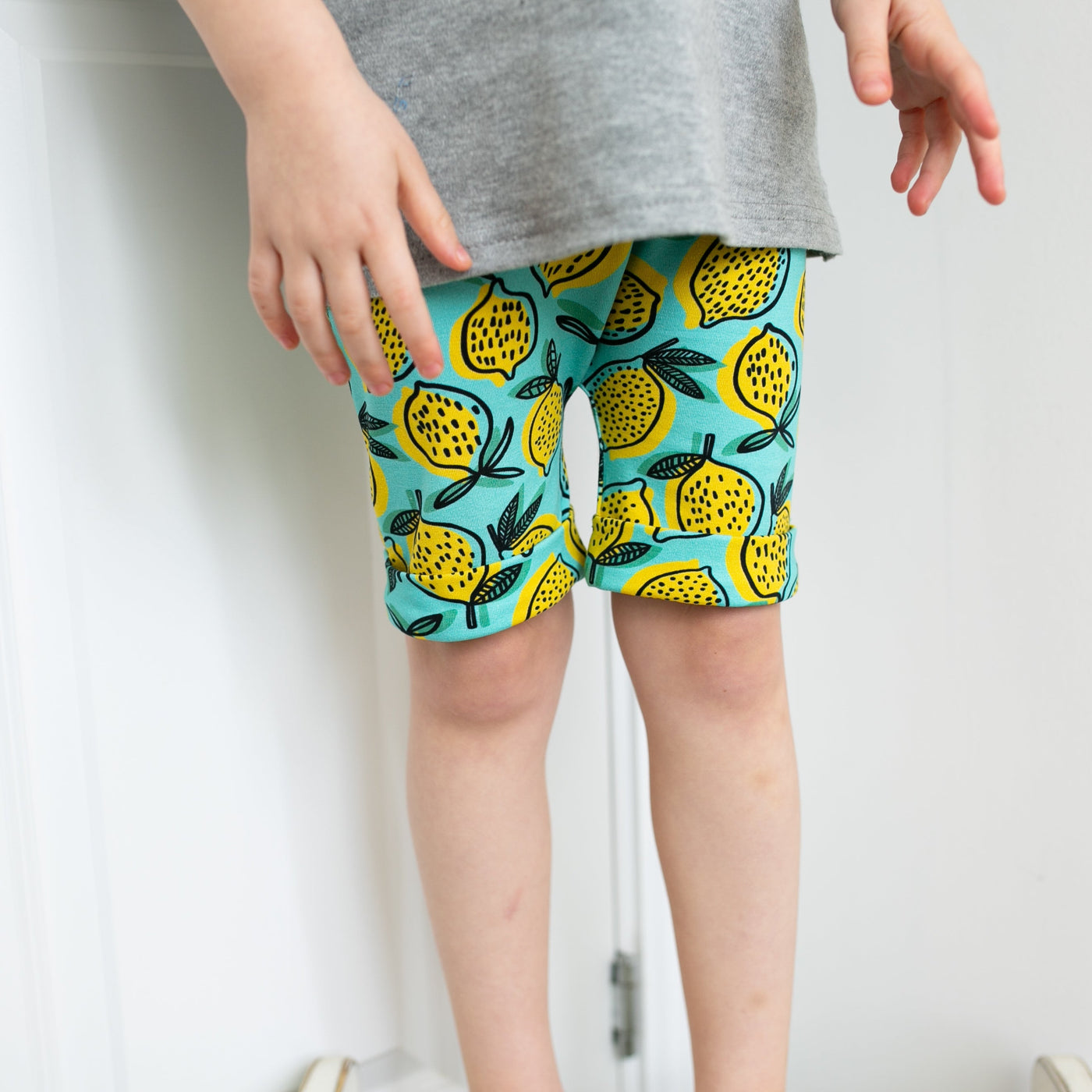 Lemon Print Shorts-Shorts-Fred & Noah-1-2 Y-Yes Bebe