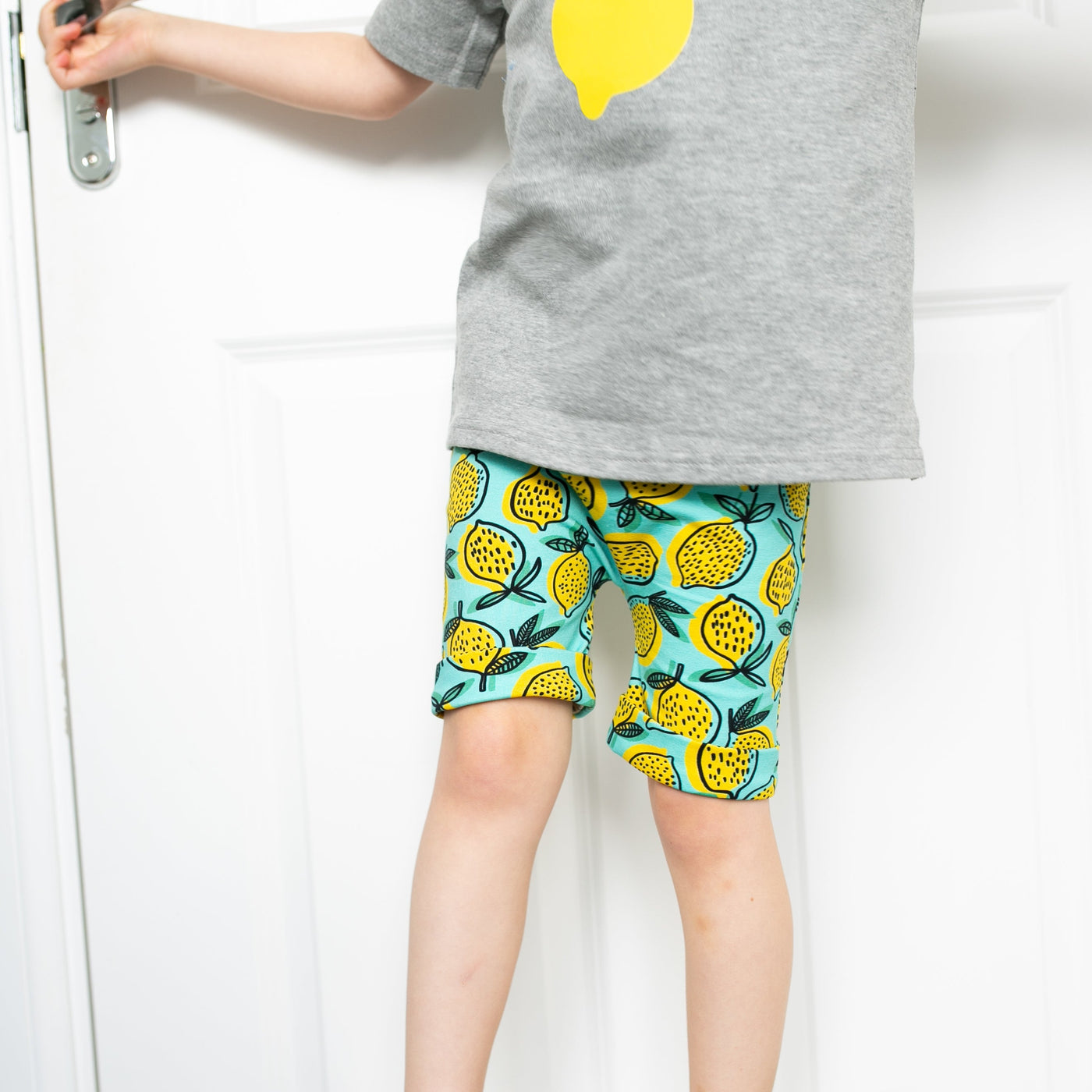 Lemon Print Shorts-Shorts-Fred & Noah-Yes Bebe