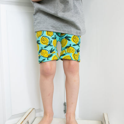 Lemon Print Shorts-Shorts-Fred & Noah-Yes Bebe