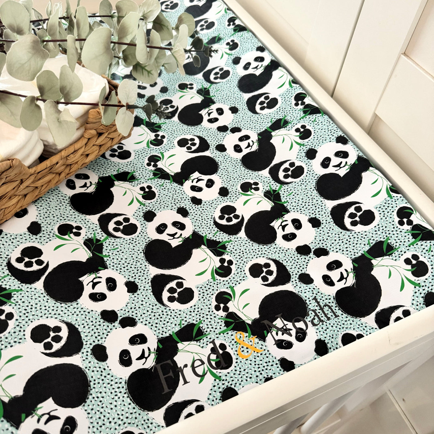 Panda Changing Mat-Changing mat-Fred & Noah-Wedge changing mat-Yes Bebe