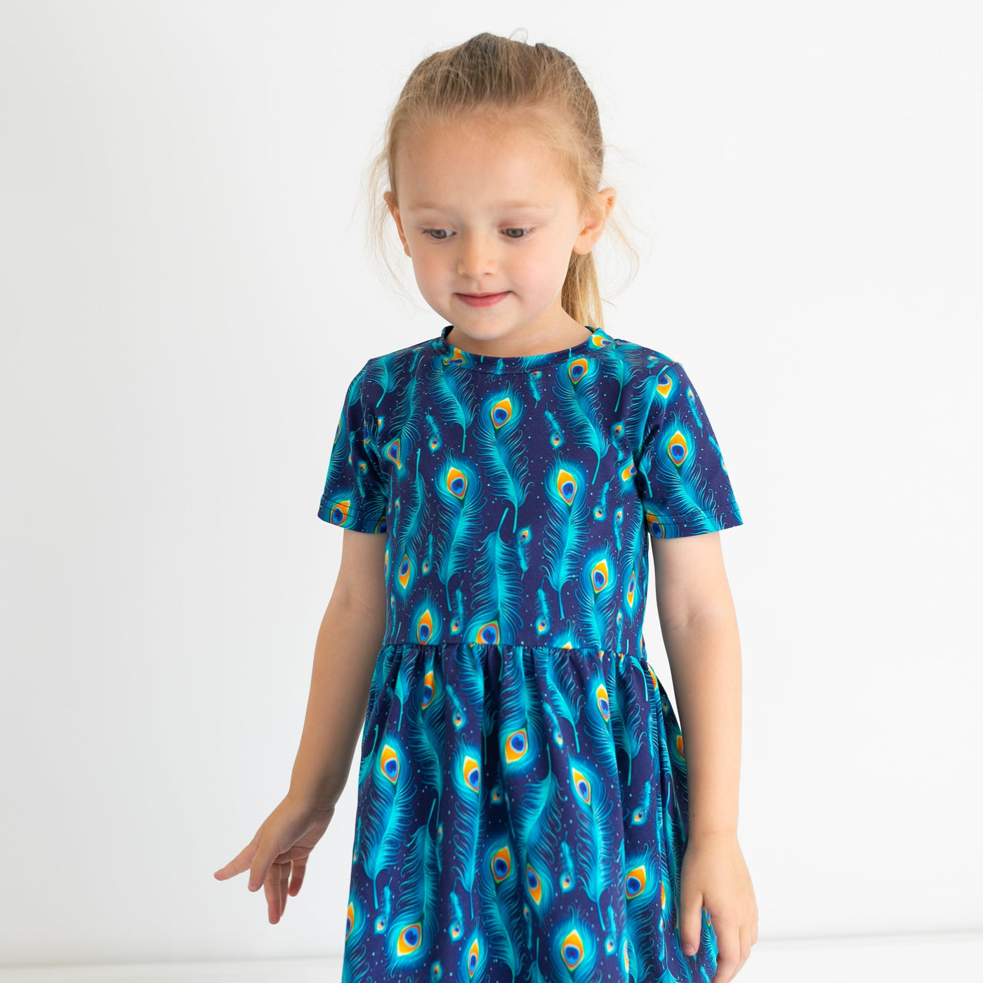 Peacock Feather Dress-Fred & Noah-Yes Bebe