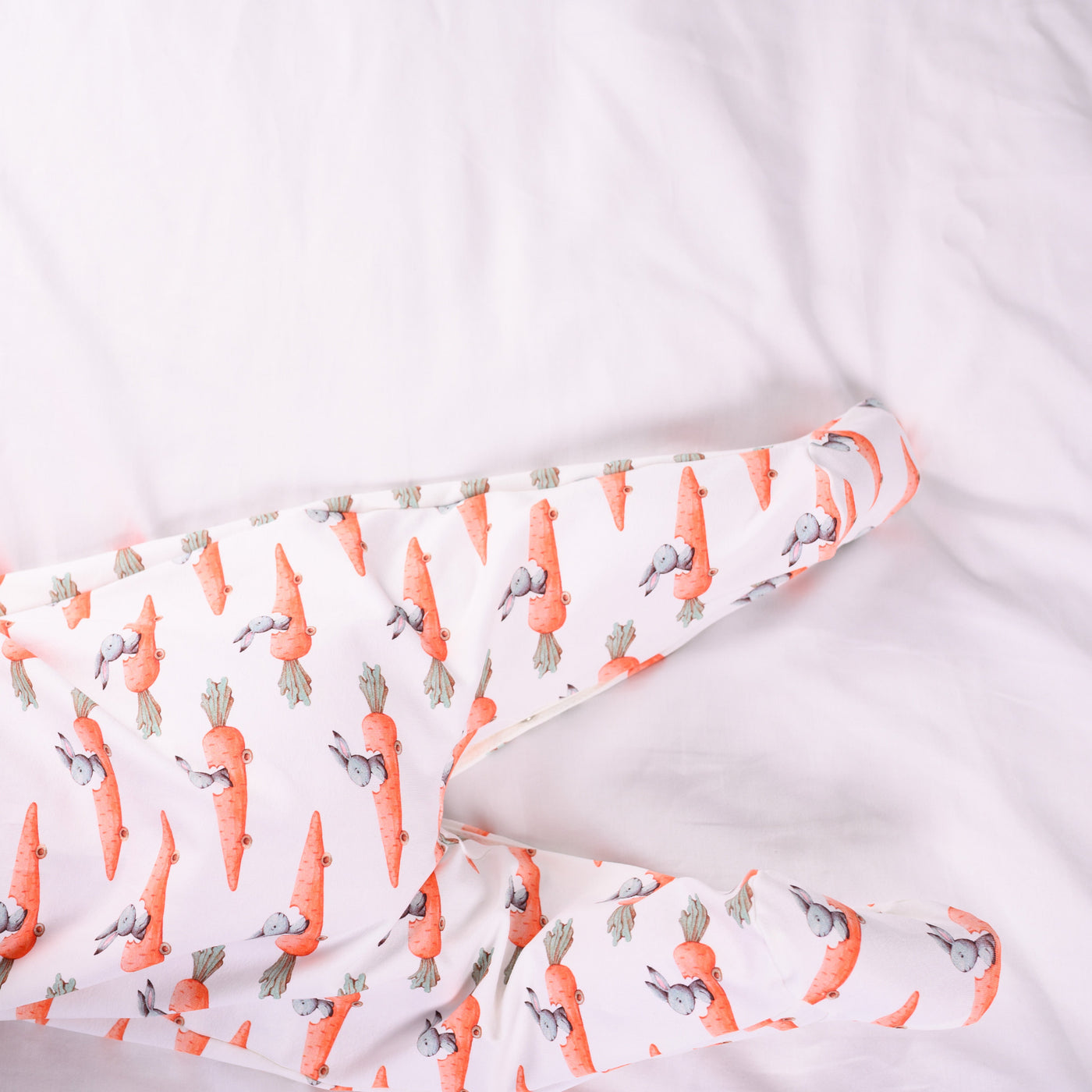 Racing Carrot Print Cotton Sleepsuit-Sleepsuit-Fred & Noah-Newborn-Yes Bebe