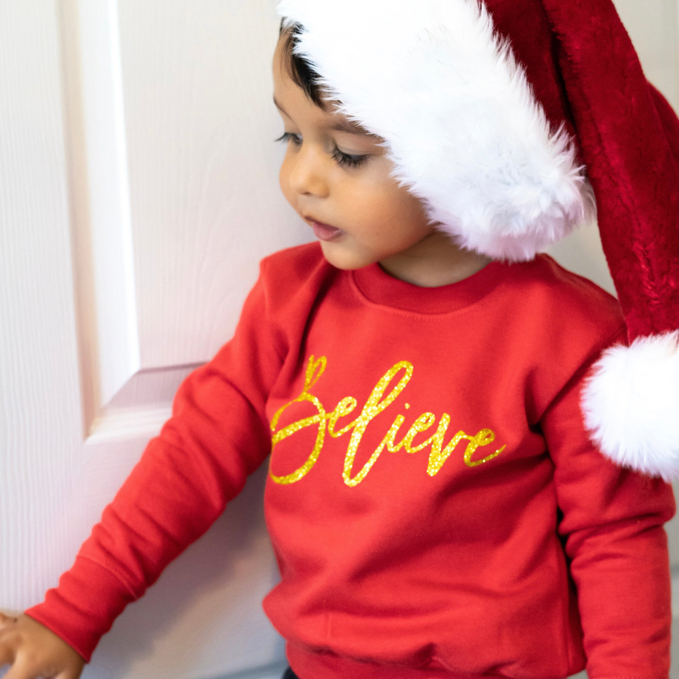 Red & Gold Believe Sweater-Fred & Noah-Yes Bebe