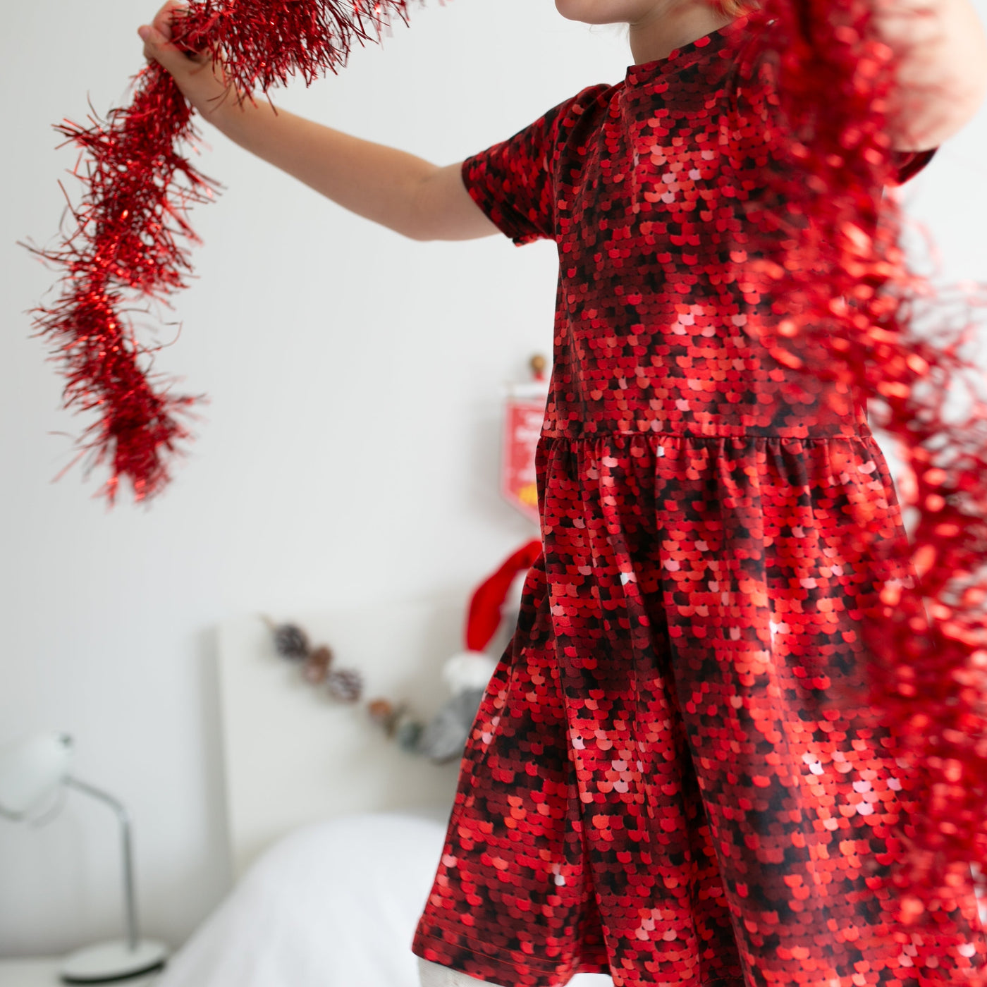 Red Sequin Dress-Dresses-Fred & Noah-Yes Bebe