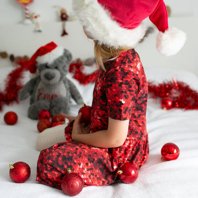 Red Sequin Dress-Dresses-Fred & Noah-Yes Bebe