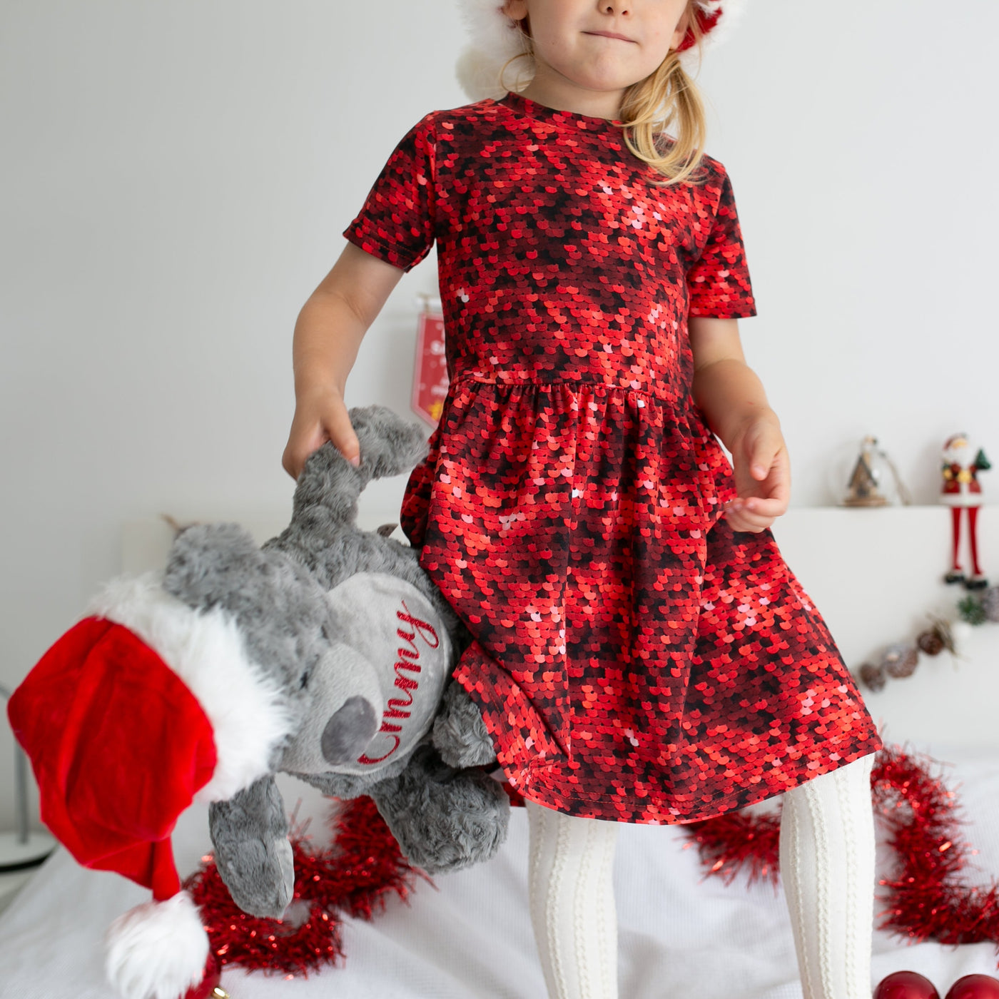 Red Sequin Dress-Dresses-Fred & Noah-Yes Bebe