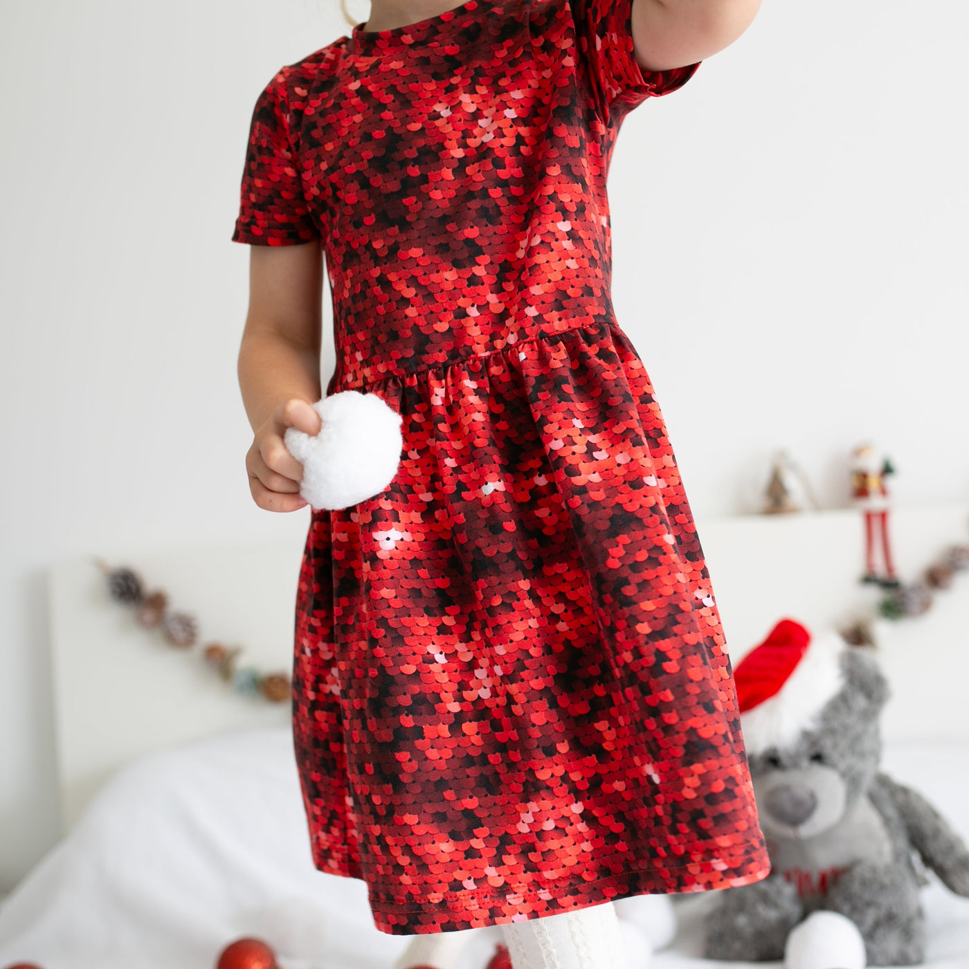 Red Sequin Dress-Dresses-Fred & Noah-Yes Bebe