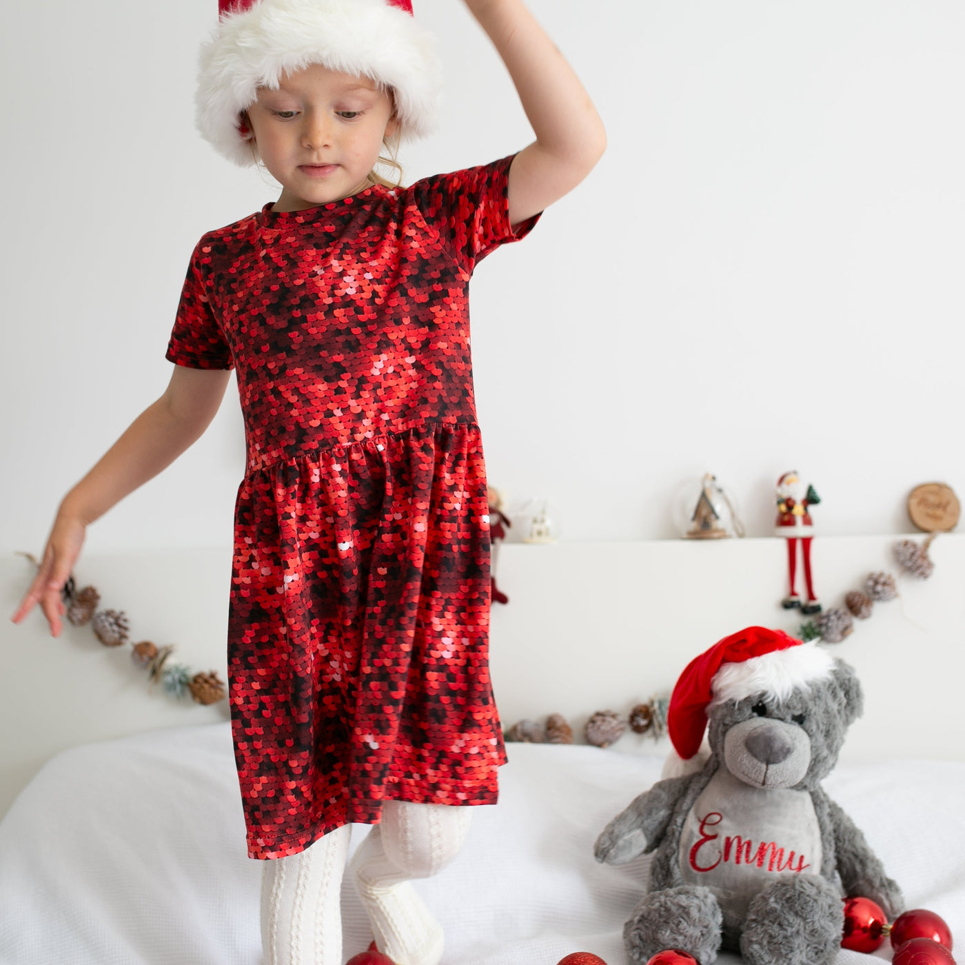 Red Sequin Dress-Dresses-Fred & Noah-Yes Bebe