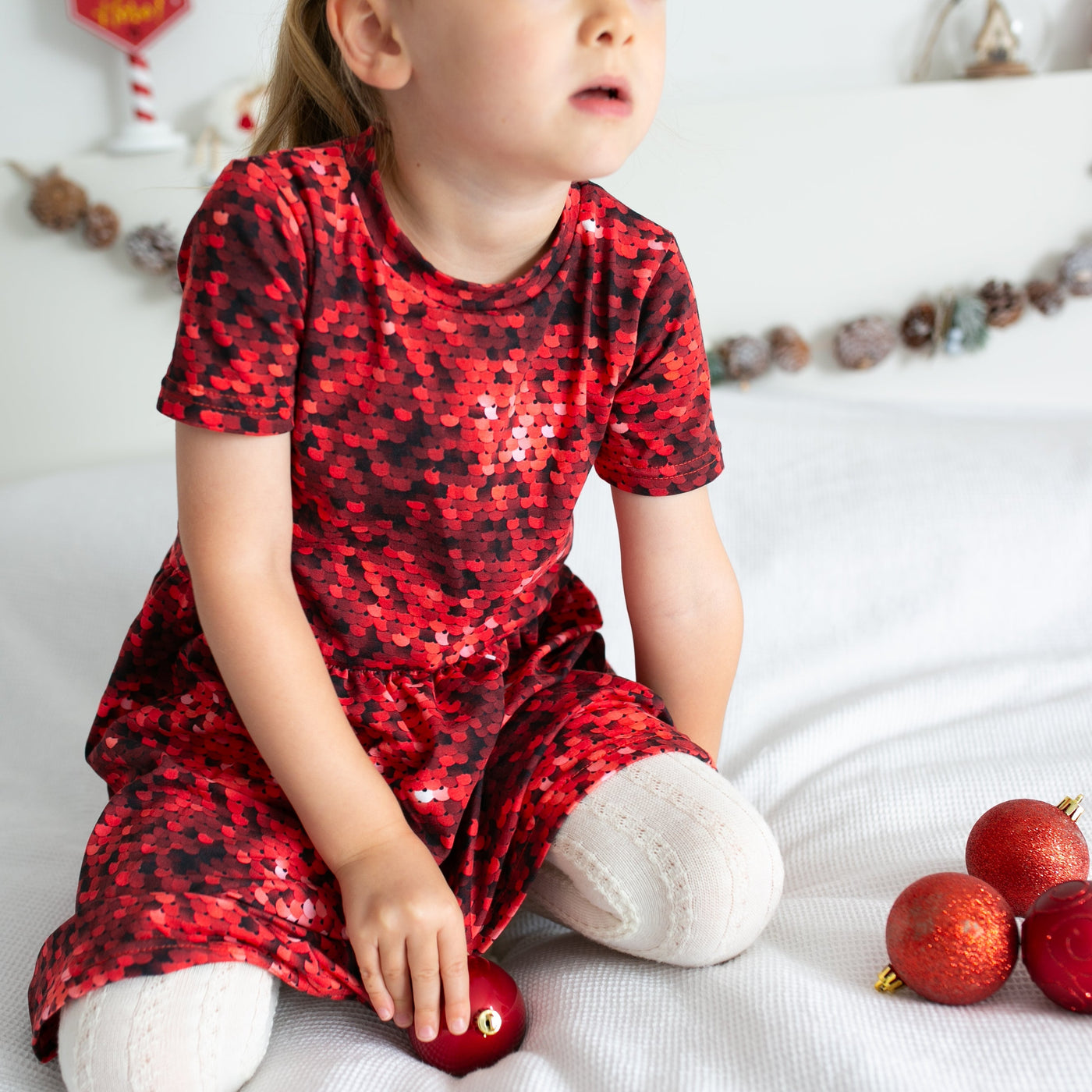 Red Sequin Dress-Dresses-Fred & Noah-Yes Bebe