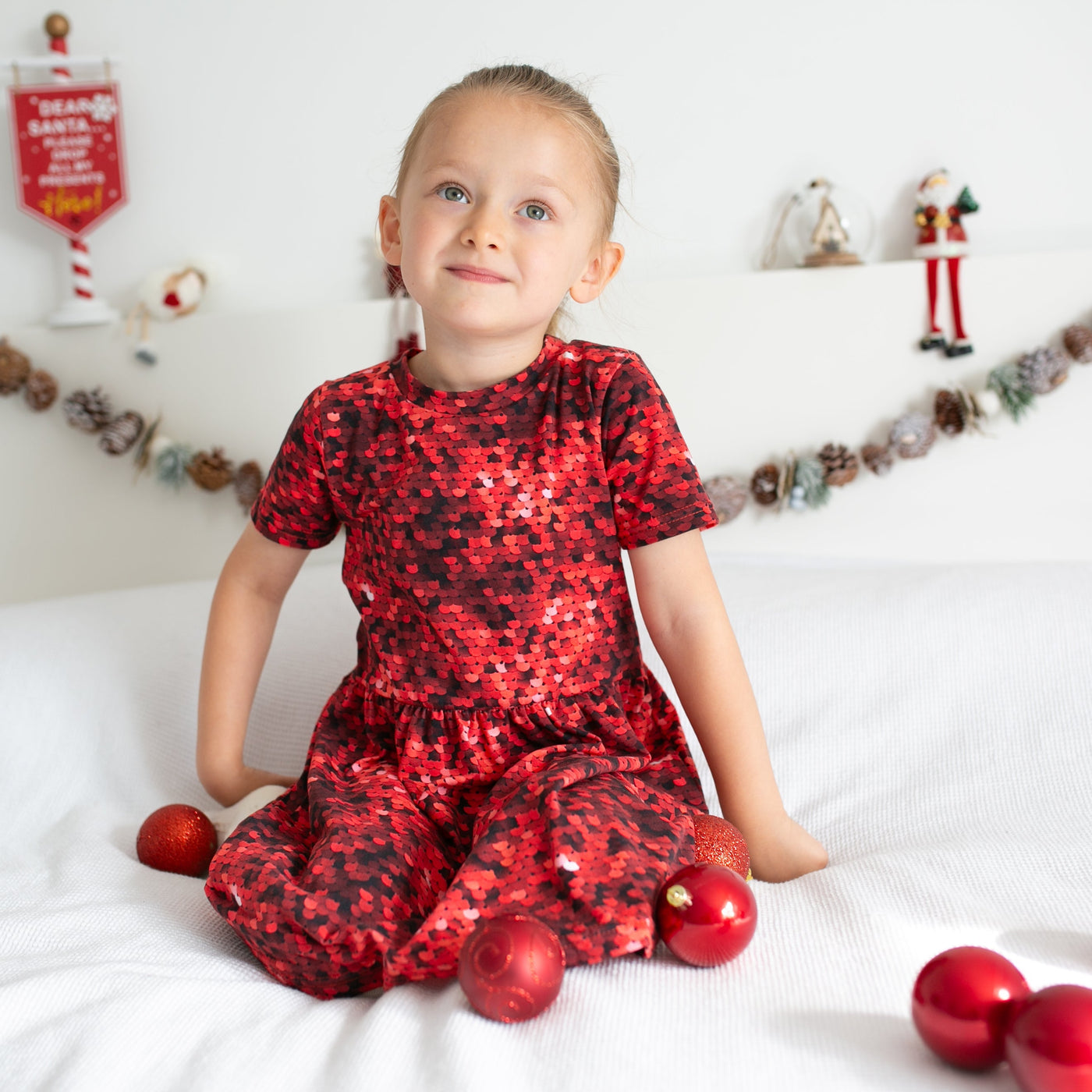 Red Sequin Dress-Dresses-Fred & Noah-Yes Bebe