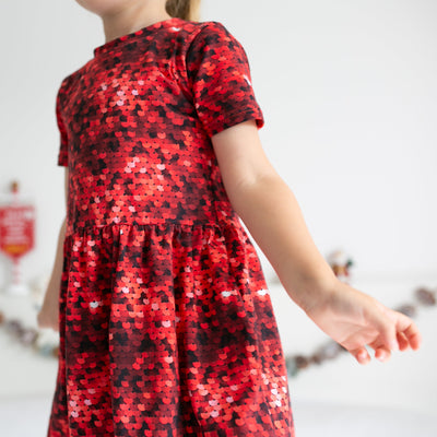 Red Sequin Dress-Dresses-Fred & Noah-Yes Bebe