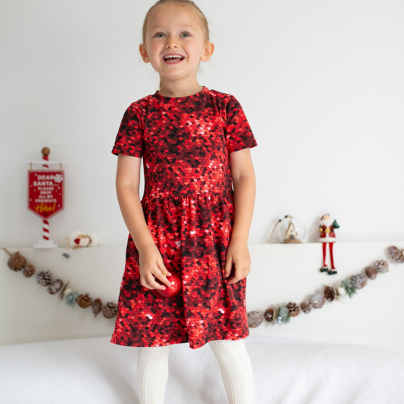 Red Sequin Dress-Dresses-Fred & Noah-Yes Bebe