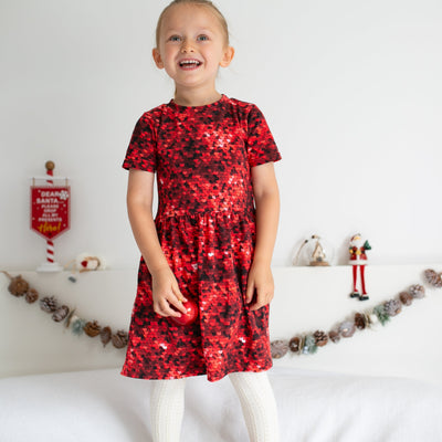 Red Sequin Dress-Dresses-Fred & Noah-Yes Bebe