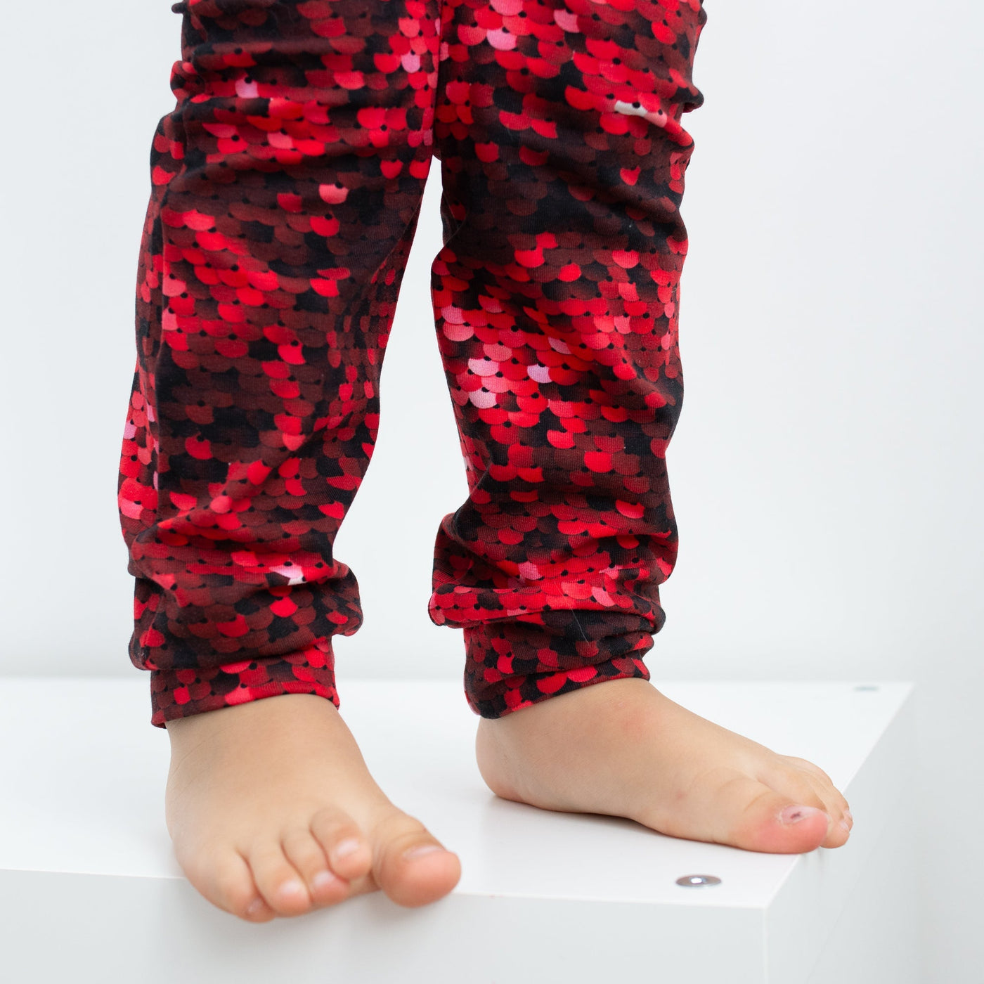 COMING SOON Red Sequin Print Leggings-Leggings-Fredandnoah-Yes Bebe