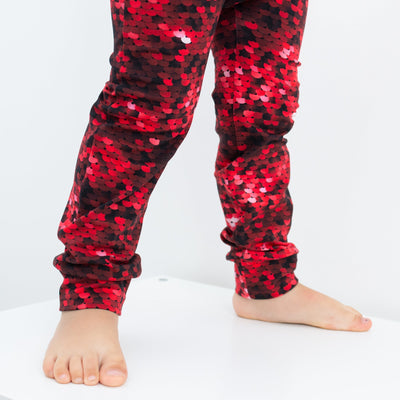 COMING SOON Red Sequin Print Leggings-Leggings-Fredandnoah-Yes Bebe