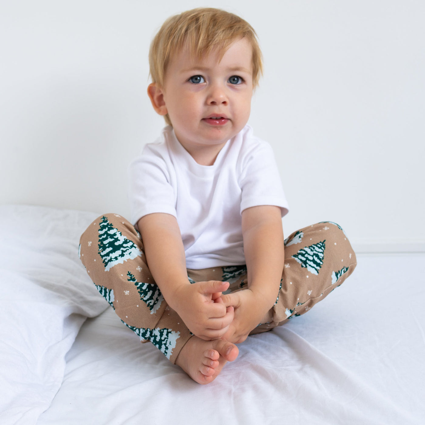 COMING SOON Snowy Trees Printed Leggings-Leggings-Fredandnoah-Yes Bebe