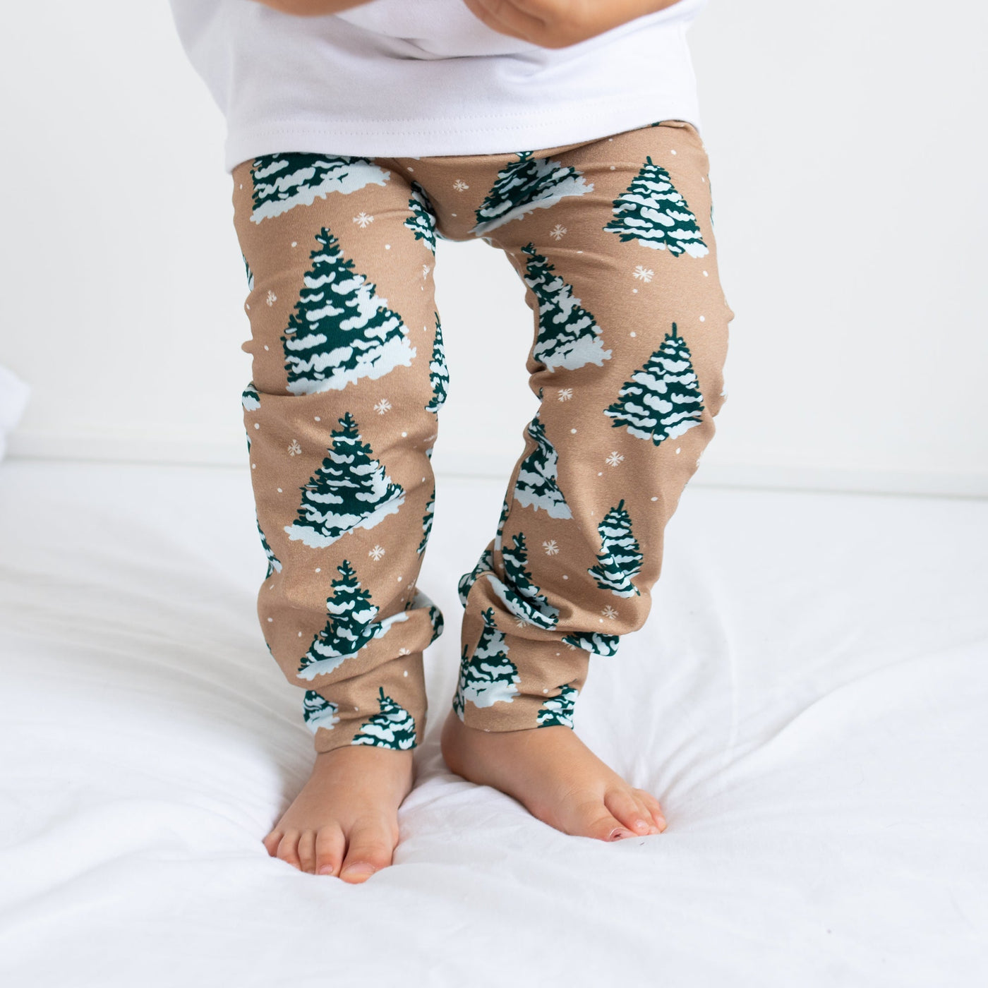 COMING SOON Snowy Trees Printed Leggings-Leggings-Fredandnoah-Yes Bebe