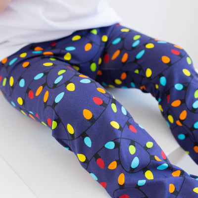 COMING SOON Tree Lights Leggings-Leggings-Fredandnoah-0-6 M-Yes Bebe