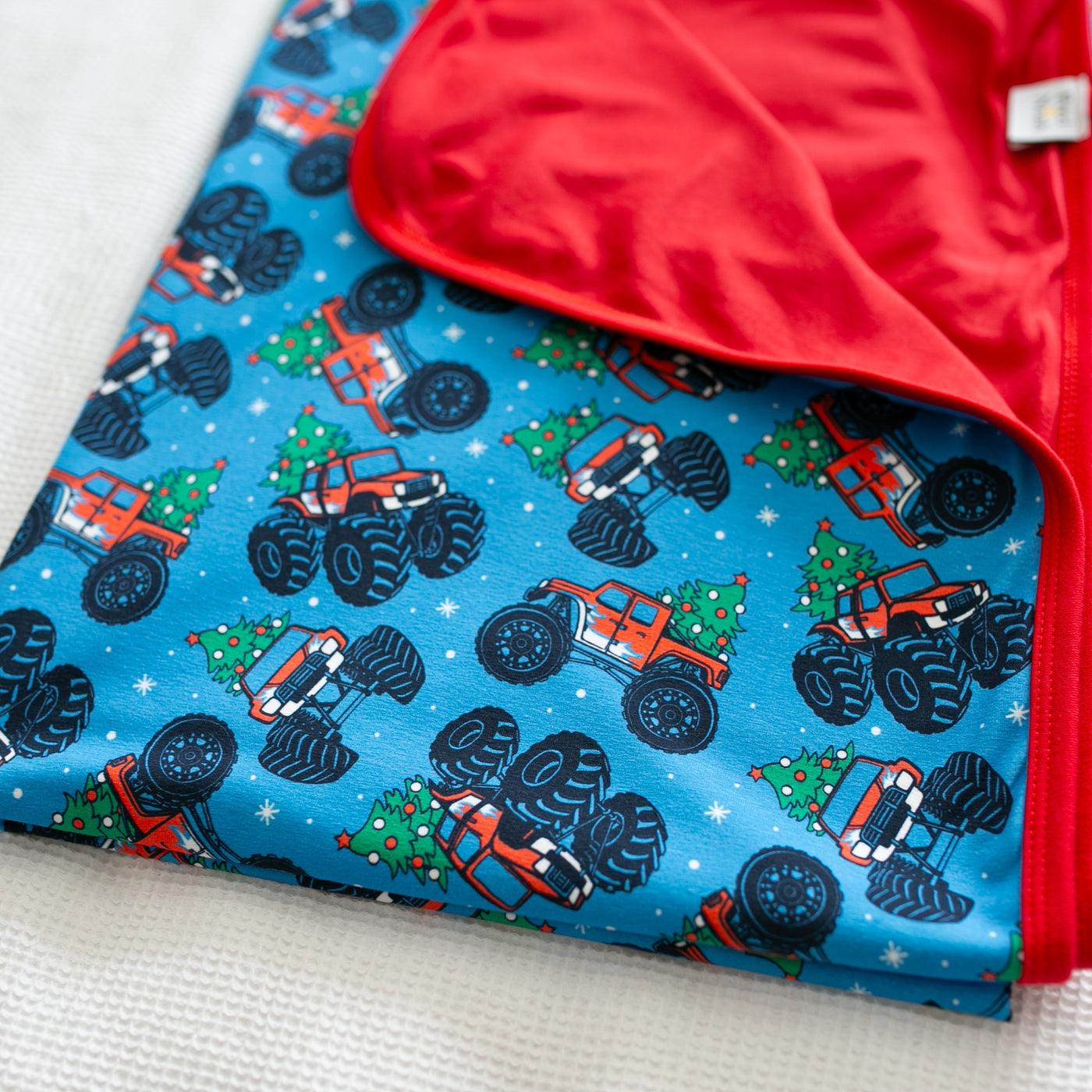 Christmas Monster Truck Leggings-Leggings-Fredandnoah-Yes Bebe