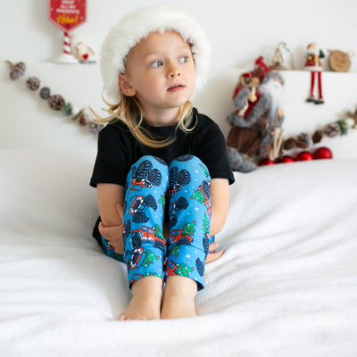 Christmas Monster Truck Leggings-Leggings-Fredandnoah-Yes Bebe