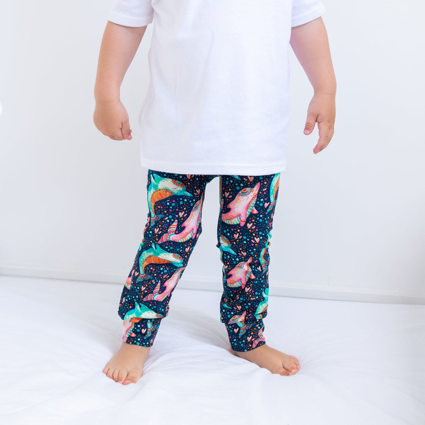 Dancing Dolphin Leggings-Leggings-Fredandnoah-0-6 M-Yes Bebe