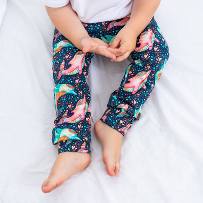 Dancing Dolphin Leggings-Leggings-Fredandnoah-0-6 M-Yes Bebe