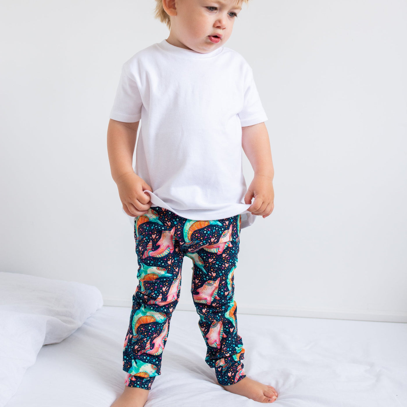 Dancing Dolphin Leggings-Leggings-Fredandnoah-0-6 M-Yes Bebe