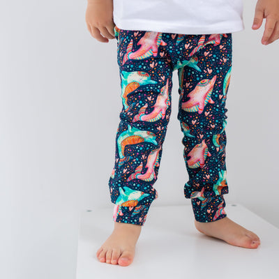 Dancing Dolphin Leggings-Leggings-Fredandnoah-0-6 M-Yes Bebe