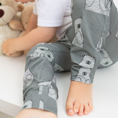 Grey Bear Leggings-Leggings-Fredandnoah-Yes Bebe