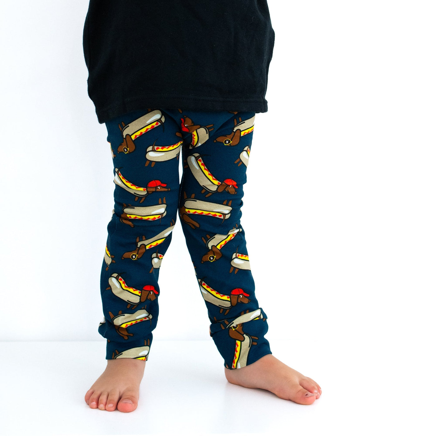 Hot Dog Leggings-Leggings-Fredandnoah-Yes Bebe