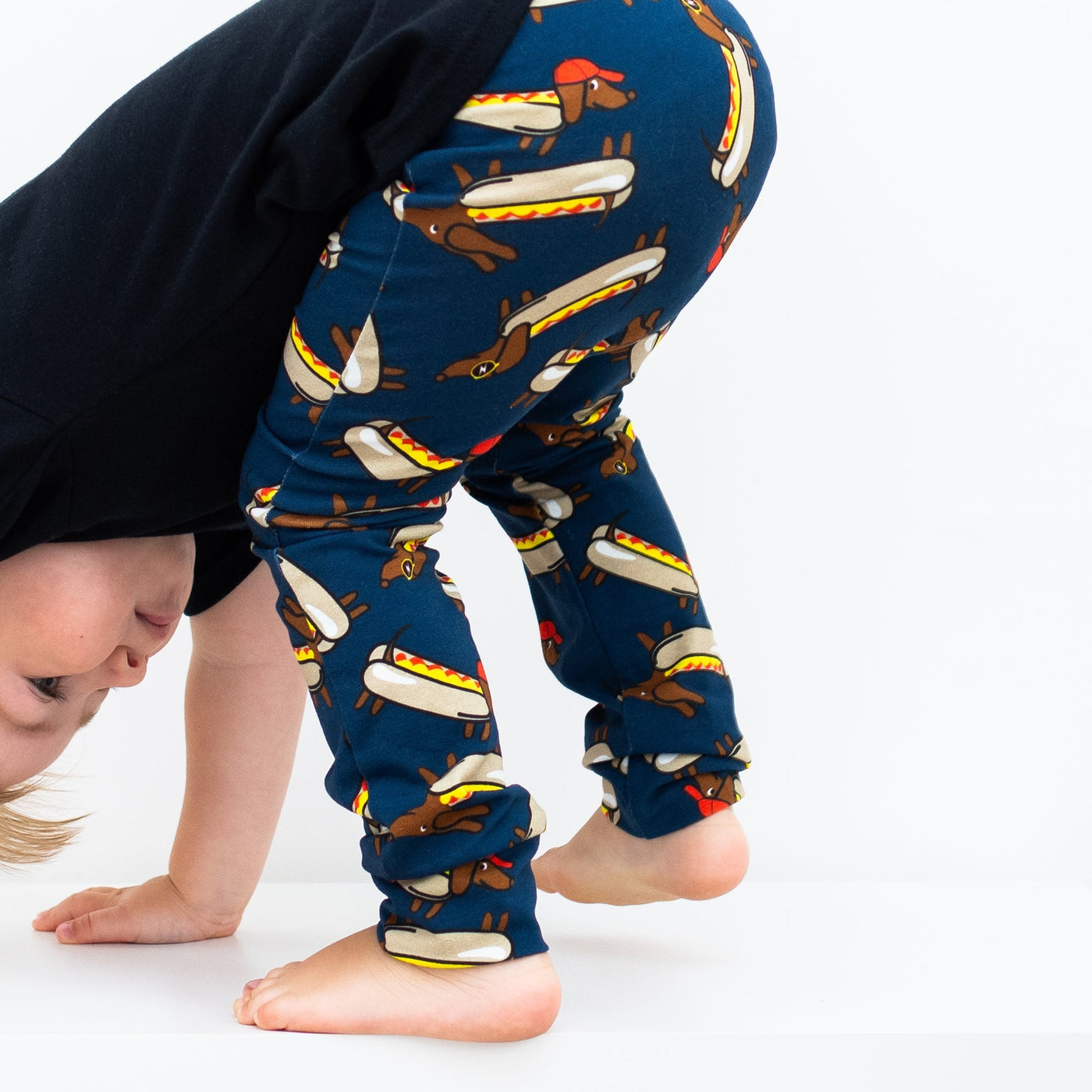 Hot Dog Leggings-Leggings-Fredandnoah-Yes Bebe