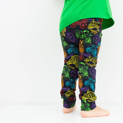 Monster Truck Leggings-Leggings-Fredandnoah-Yes Bebe