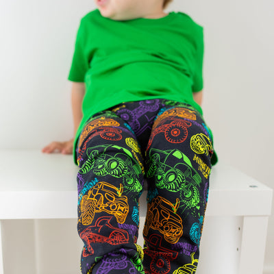 Monster Truck Leggings-Leggings-Fredandnoah-Yes Bebe