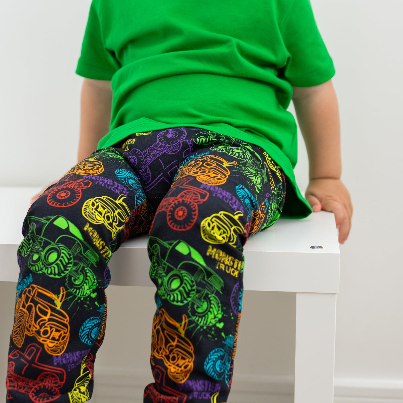 Monster Truck Leggings-Leggings-Fredandnoah-Yes Bebe