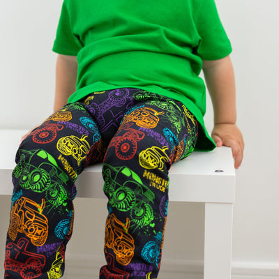 Monster Truck Leggings-Leggings-Fredandnoah-Yes Bebe