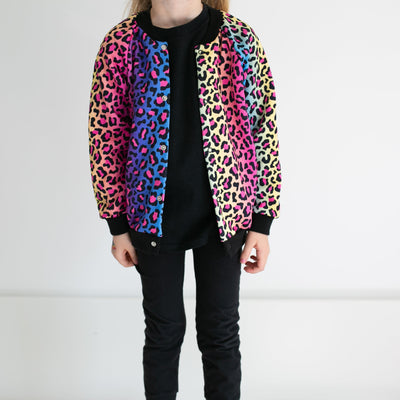 Neon Leopard Print Jacket-Jacket-Fredandnoah-Yes Bebe