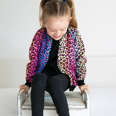 Neon Leopard Print Jacket-Jacket-Fredandnoah-Yes Bebe