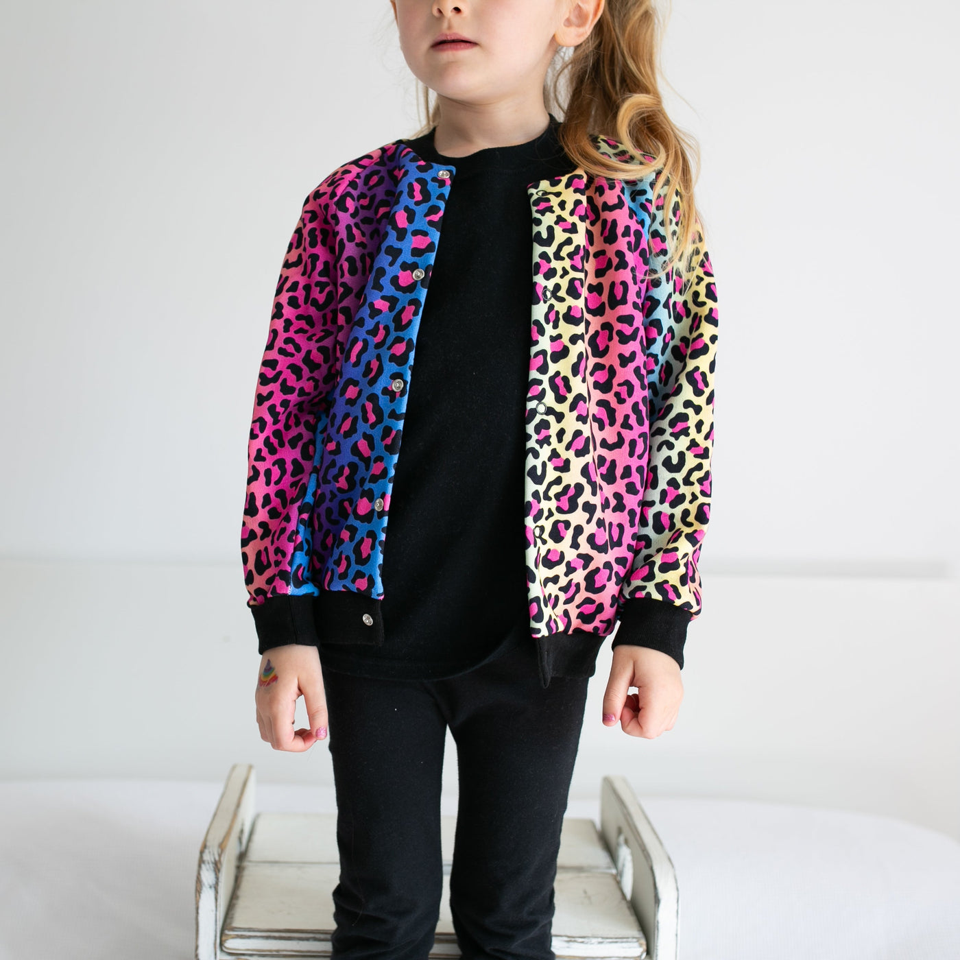 Neon Leopard Print Jacket-Jacket-Fredandnoah-Yes Bebe