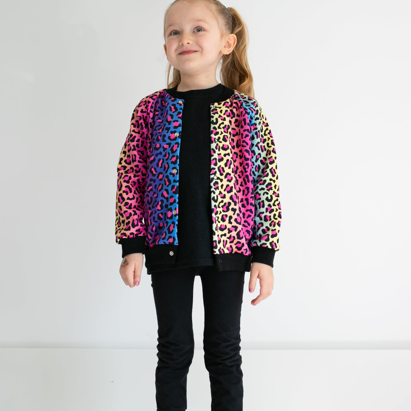 Neon Leopard Print Jacket-Jacket-Fredandnoah-Yes Bebe